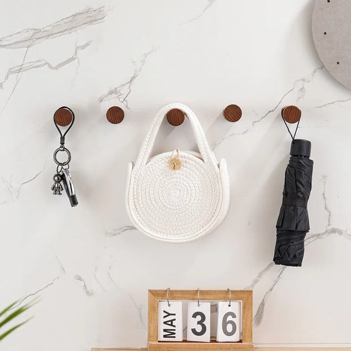 Skanto | Minimalist Bøk Tre Veggmontert Krok