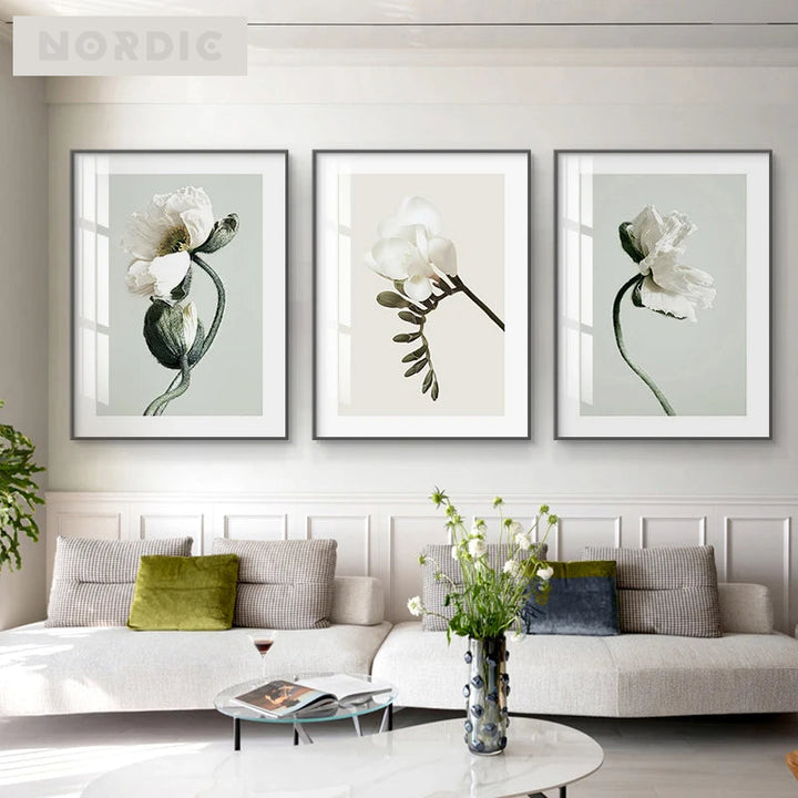Minimalistisk abstrakt floral veggkunst Fine-Art lerretsutskrifter inspirerende sitat plakat galleri veggbilder for stue soverom kunstdekor | Skanto
