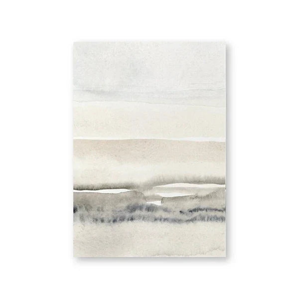 Minimalistisk abstrakt landskapsveggkunst Fine Art lerretsutskrifter Beige Grå bilder for moderne stue soverom spisestueSkandinavisk interiør | Skanto