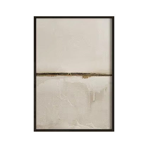 Minimalist Abstract Landscape Wall Art Neutral Colors Artistic Canvas Prints Beige/Black Pictures for Living Room, Bedroom, Art for Contemporary Interiors | Skanto