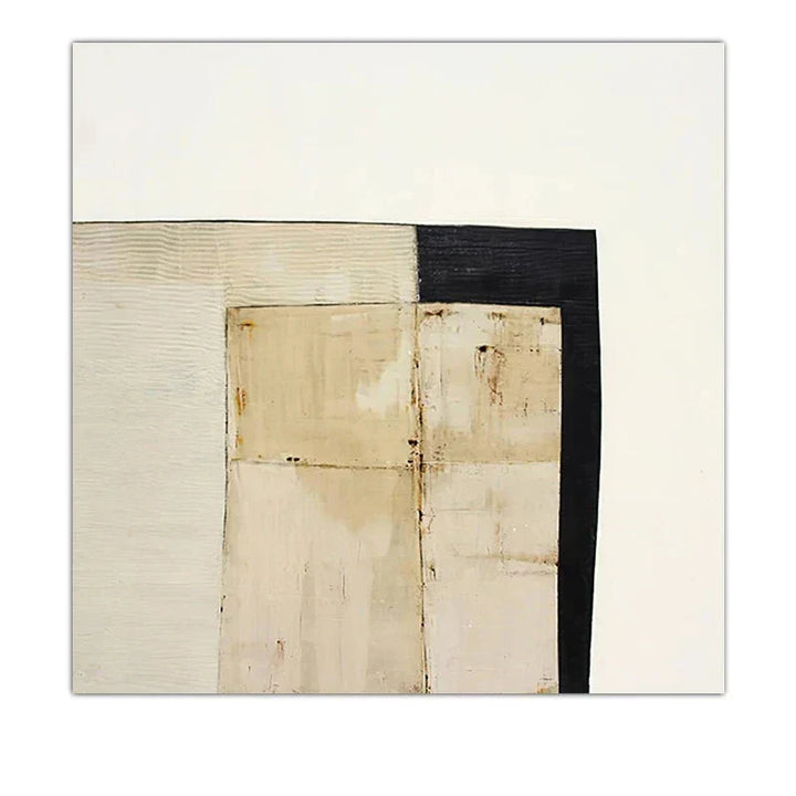 Minimalistiske fargeblokker Abstrakt veggkunst Fin kunst lerretsutskrifter Kvadratisk format Bilder for stuen Moderne skandinavisk interiør | Skanto