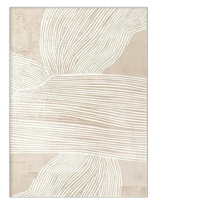 Minimalistiske fine linjer veggkunst Fine kunst lerret trykk Nøytrale farger Beige Hvit Abstrakte nordiske bilder for stue soverom kunst dekor | Skanto