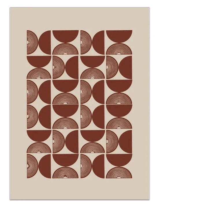 Minimalistisk geometrisk sol-måne veggkunst fine kunst lerretstrykk moderne abstrakte plakater for stue spisestue kunstdekorasjon | Skanto