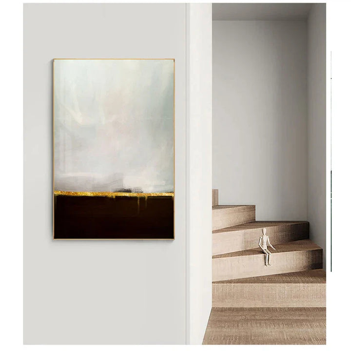 Minimalistisk Grå Blå Fargeblokk Abstrakt Veggkunst Fin Kunst Lerretstrykk Plakater Bilder For Moderne Stue Moderne Hjemdekorasjon | Skanto