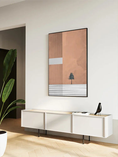Minimalistisk landskap fargeblokk abstrakt veggkunst kunstnerisk lerretsutskrift moderne bilde for moderne leilighet stue hjemmekontor dekor | Skanto