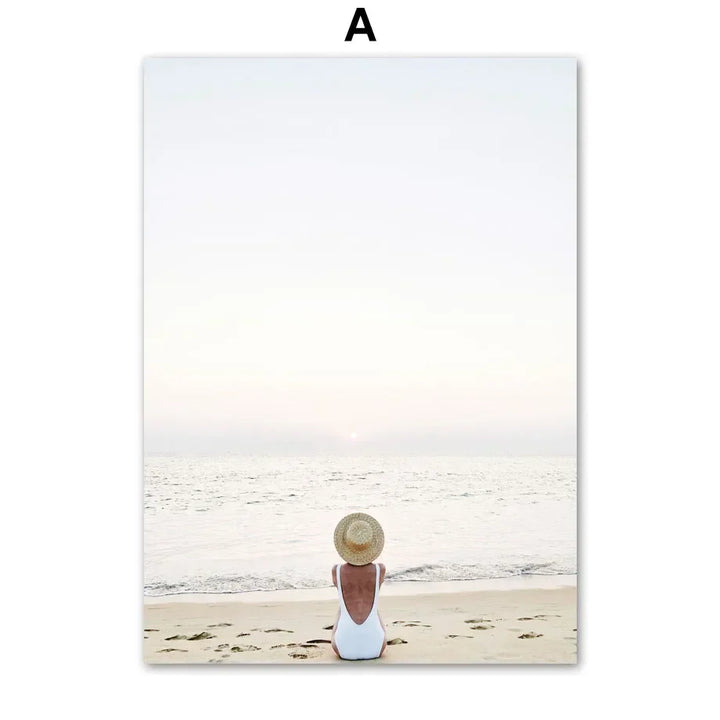 Minimalistisk livsstil Strand Landskap Veggkunst Fine Art Lerrettrykk Galleri Veggmalerier av ro for stuen Skandinavisk interiør | Skanto