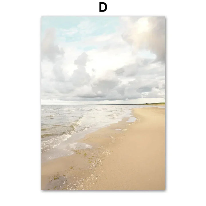 Minimalistisk livsstil Strand Landskap Veggkunst Fine Art Lerrettrykk Galleri Veggmalerier av ro for stuen Skandinavisk interiør | Skanto