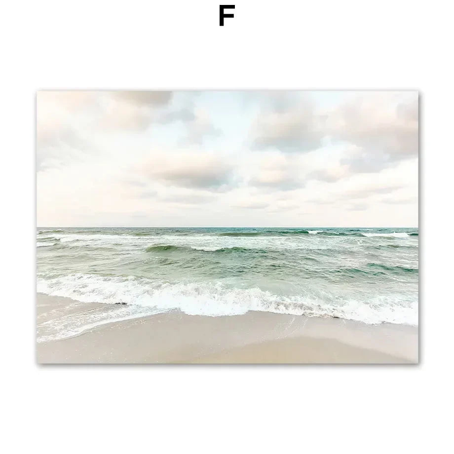 Minimalistisk livsstil Strand Landskap Veggkunst Fine Art Lerrettrykk Galleri Veggmalerier av ro for stuen Skandinavisk interiør | Skanto