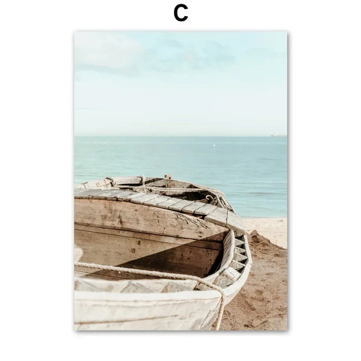 Minimalistisk livsstil Strand Landskap Veggkunst Fine Art Lerrettrykk Galleri Veggmalerier av ro for stuen Skandinavisk interiør | Skanto
