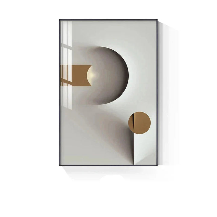 Minimalistisk moderne estetikk abstrakt geometrisk veggkunst Fine Art lerrettrykk bilder for moderne leilighet-stuer hjemmekontor dekor | Skanto
