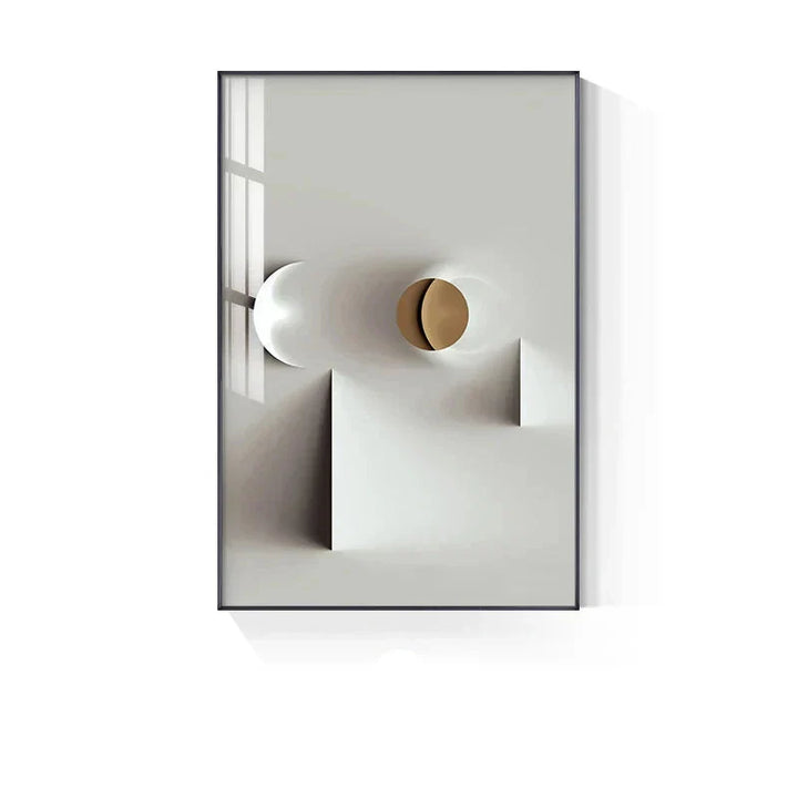 Minimalistisk moderne estetikk abstrakt geometrisk veggkunst Fine Art lerrettrykk bilder for moderne leilighet-stuer hjemmekontor dekor | Skanto