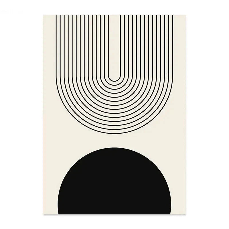 Minimalistisk Sol Måne Linjekunst Veggkunst Fine Art Lerretstrykk Nøytrale Farger Galleri Veggbilder For Moderne Stue Skandinavisk Innredning | Skanto