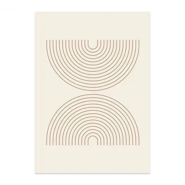 Minimalistisk Sol Måne Linjekunst Veggkunst Fine Art Lerretstrykk Nøytrale Farger Galleri Veggbilder For Moderne Stue Skandinavisk Innredning | Skanto