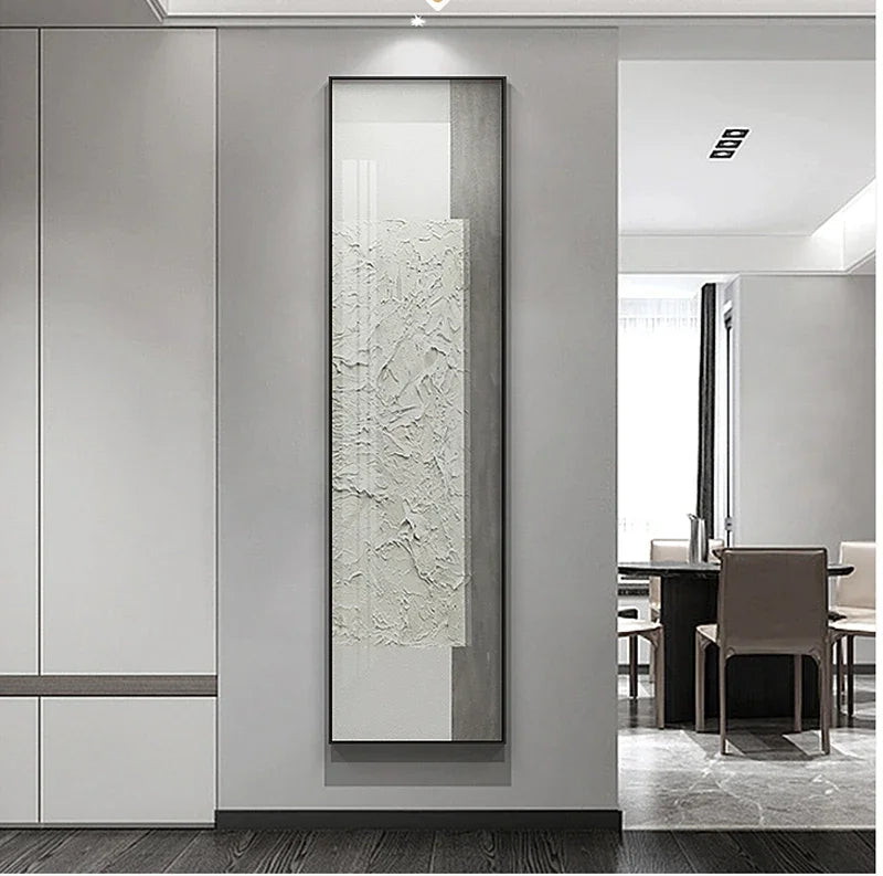 Minimalist Urban Abstract Wall Art Fine Art Canvas Prints Tall Vertical Pictures for Entry Foyer Living Room Home Office Decor | Skanto