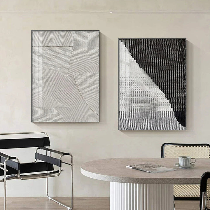Minimalistisk urban teksturell abstrakt veggkunst Fine Art lerretsutskrifter nøytrale farger bilder for moderne leilighet stue hjemmekontor kunst dekor | Skanto