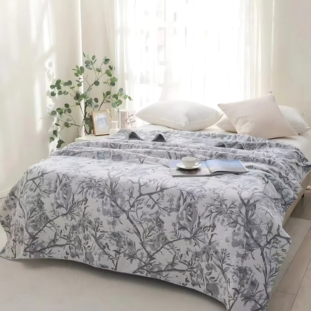 Skanto | Mirel All-Season Cotton Floral Blanket