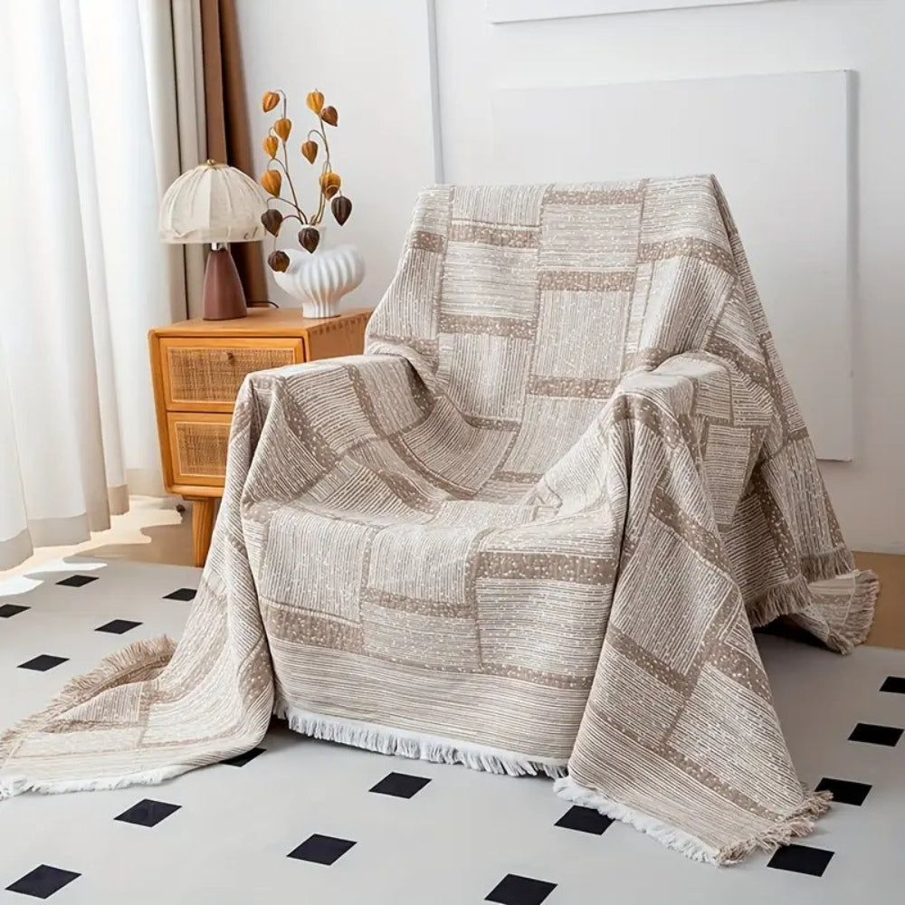 Skanto | Blandet Tone Geometrisk Bomullsteppe