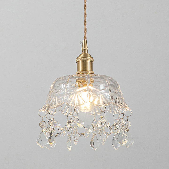 Moderne Glasspendellampe – Krystallklar design for stue og spisestue | Skanto