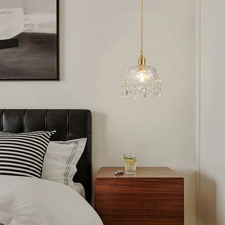Moderne Glasspendellampe – Krystallklar design for stue og spisestue | Skanto