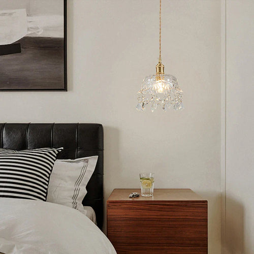 Moderne Glasspendellampe – Krystallklar design for stue og spisestue | Skanto