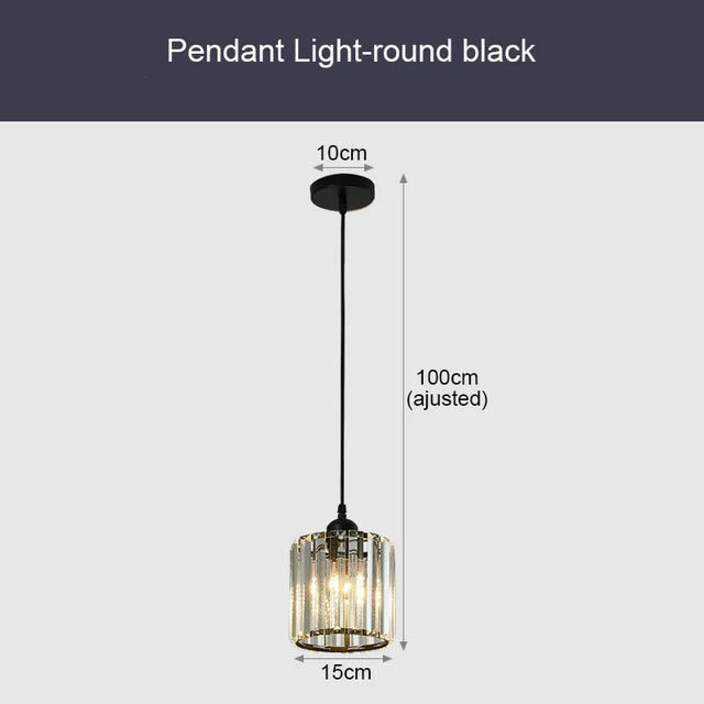 GlinsterLicht - Luksus K9 Krystall-Pendellampe med LED-belysning for stue eller spisestue