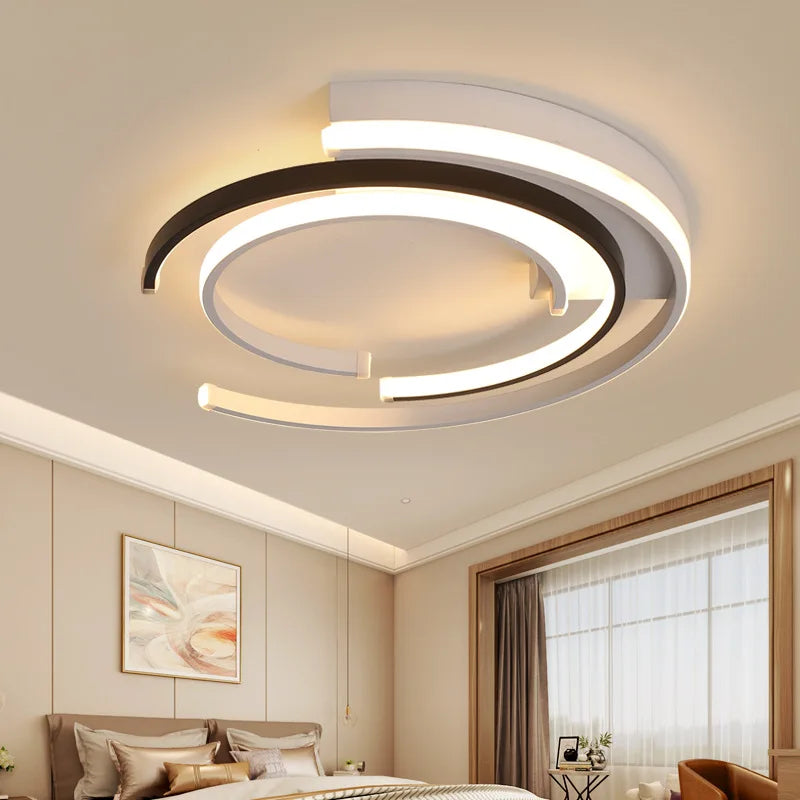 LEDFlex Taklampe – Moderne Rund LED Belysning for Stue og Soverom | Skanto