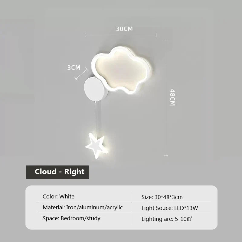 LumiDroom - Magisk Vegglampe med Stjerner og Måne Skanto