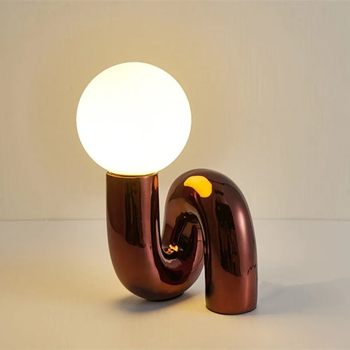 GlassSphere - Moderne glassfakkelampe | LED bordlampe for en moderne atmosfære | Skanto