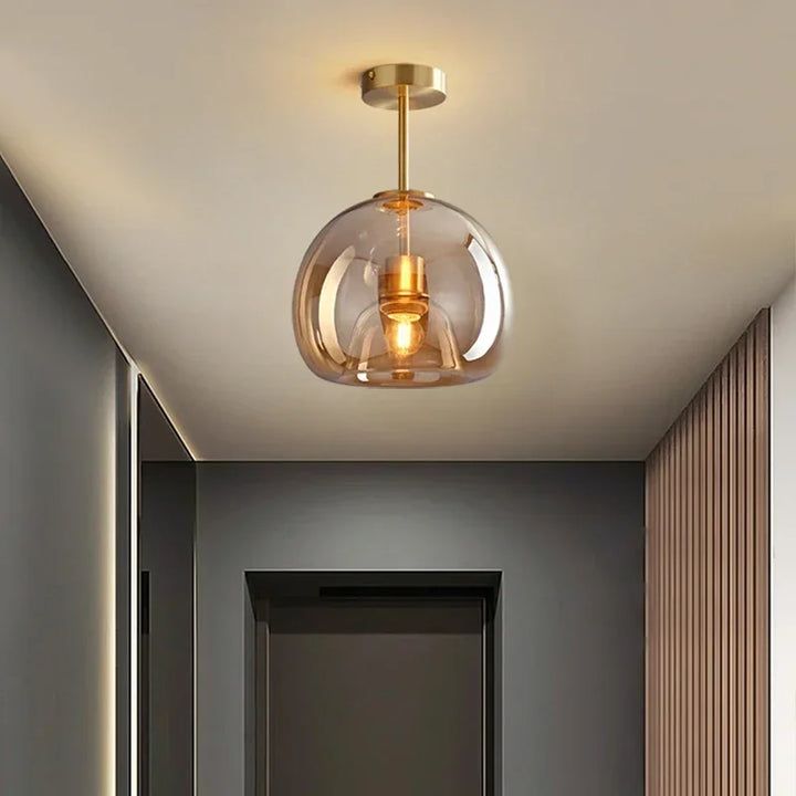 PureLicht - Minimalistisk Glass Taklampe for Soverom og Stue | Skanto