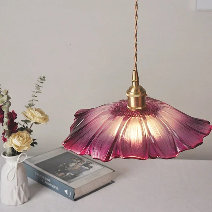 Skanto | FloraShine Light - Elegant Blomster Glass Pendelampe