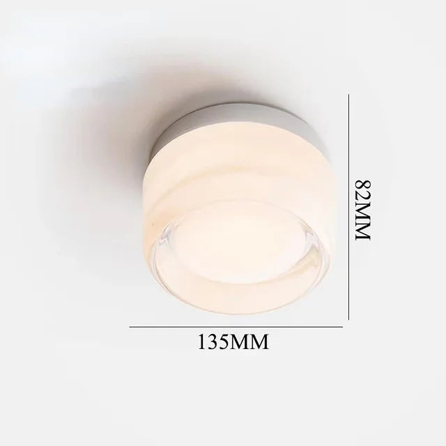 Moderne Rund LED Vegglampe laget av Glass – Vegglampe for Stue, Gang, Soverom og Bad | Skanto