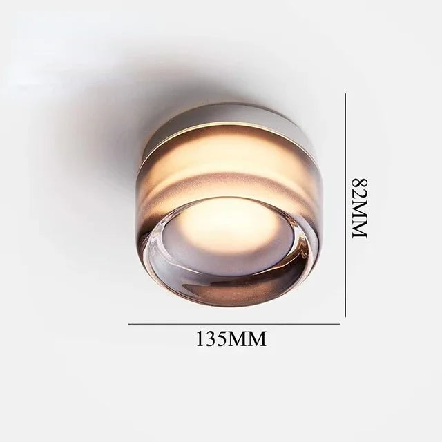 Moderne Rund LED Vegglampe laget av Glass – Vegglampe for Stue, Gang, Soverom og Bad | Skanto