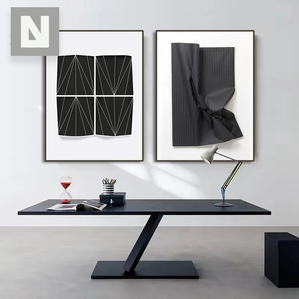 Modern Aesthetics Abstract 3D Effect Wall Art Fine Art Canvas Prints Pictures for Living Room Bedroom Modern Interior Decor | Skanto