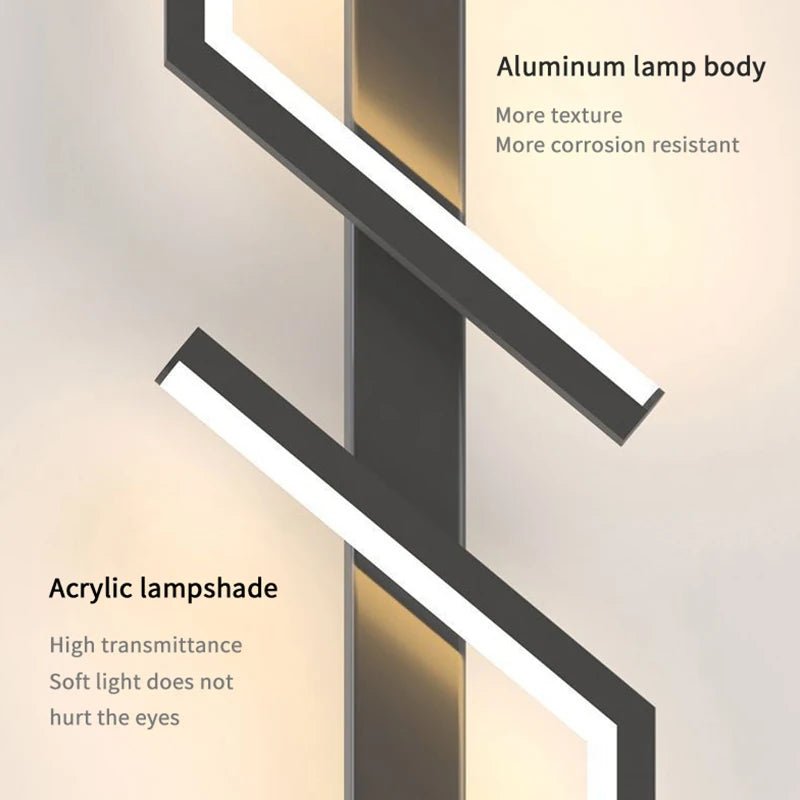 Skanto | Kreativ LED vegglampe med stripedesign | Moderne design og dimbar lys i 3 farger