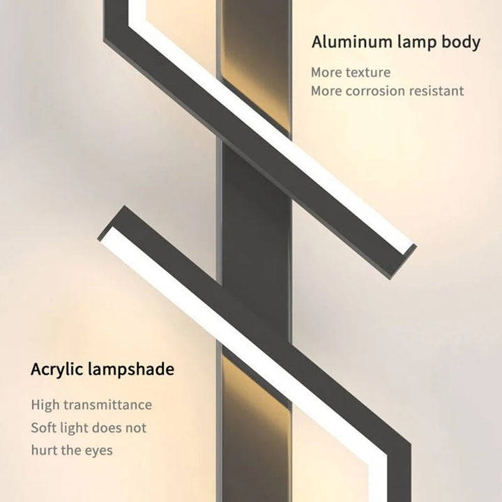 Skanto | Kreativ LED vegglampe med stripedesign | Moderne design og dimbar lys i 3 farger