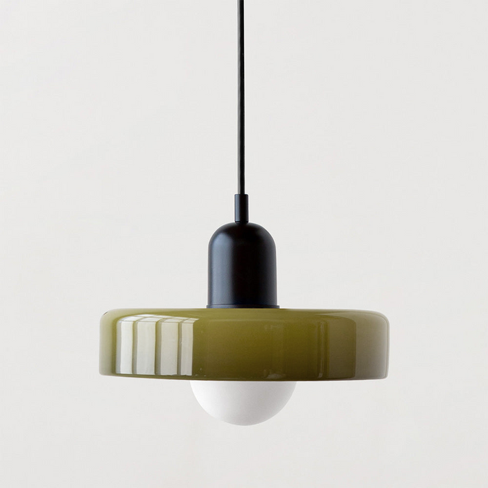 Bauhaus Fargerik Glass Pendelampe - Moderne Designlampe for Stue og Spisestue | Skanto