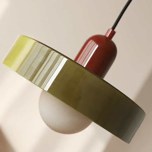 Bauhaus Fargerik Glass Pendelampe - Moderne Designlampe for Stue og Spisestue | Skanto