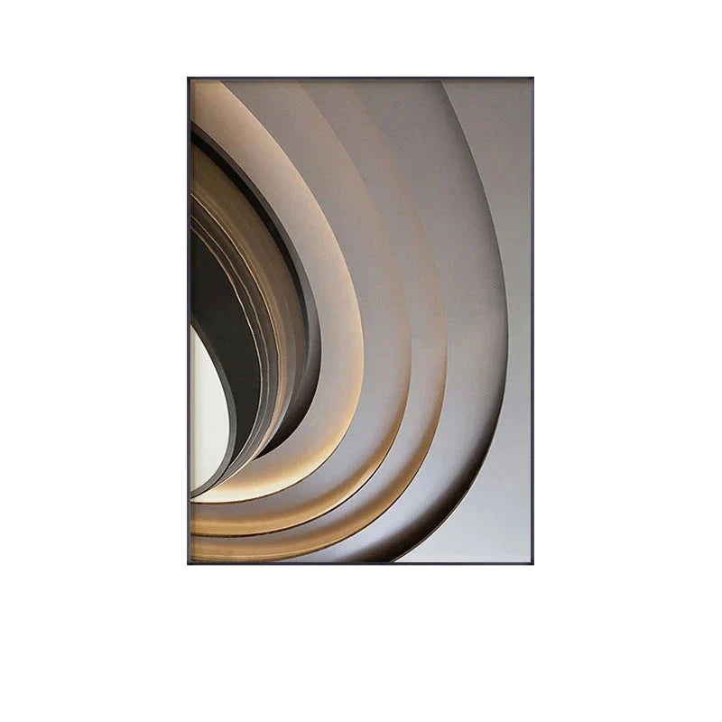 Moderne abstrakt arkitektonisk estetikk vegkunst Fine Art lerrettrykk Minimalistiske futuristiske bilder for moderne loftleilighet stuedekorasjon | Skanto