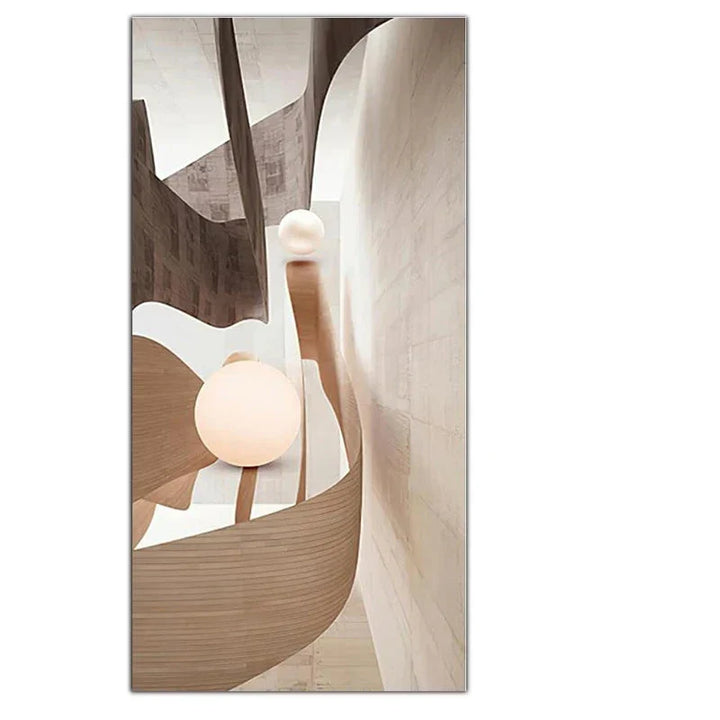 Moderne estetikk Abstrakt arkitektonisk soloppgang veggkunst Fine Art lerretutskrifter bilder for samtidsloft leilighet hjemmekontor foyer kunst dekor | Skanto