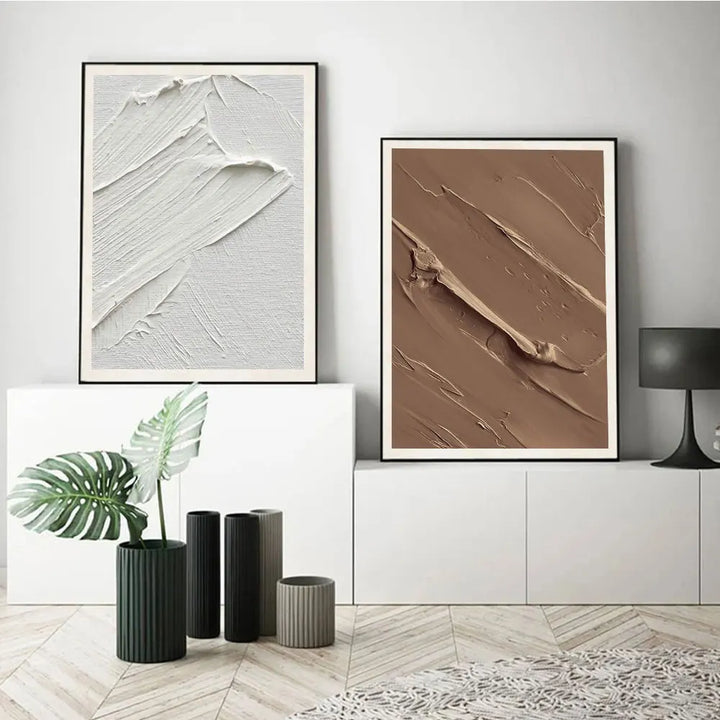 Moderne abstrakte svart-hvitt minimalistisk veggkunst fine art lerretsutskrifter teksturell design bilder for moderne loftleiligheter hjemmekontor dekor | Skanto