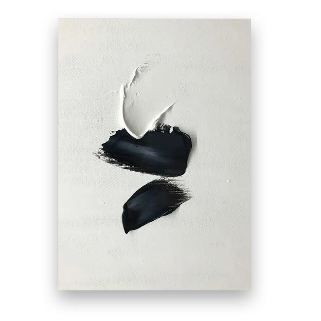 Moderne abstrakte svart-hvitt minimalistisk veggkunst fine art lerretsutskrifter teksturell design bilder for moderne loftleiligheter hjemmekontor dekor | Skanto