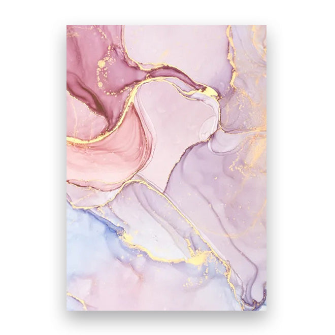 Moderne abstrakte botaniske florale blå gull jade-marmor trykk veggkunst Fine Art lerretstrykk bilder for stue soverom dekorasjon | Skanto