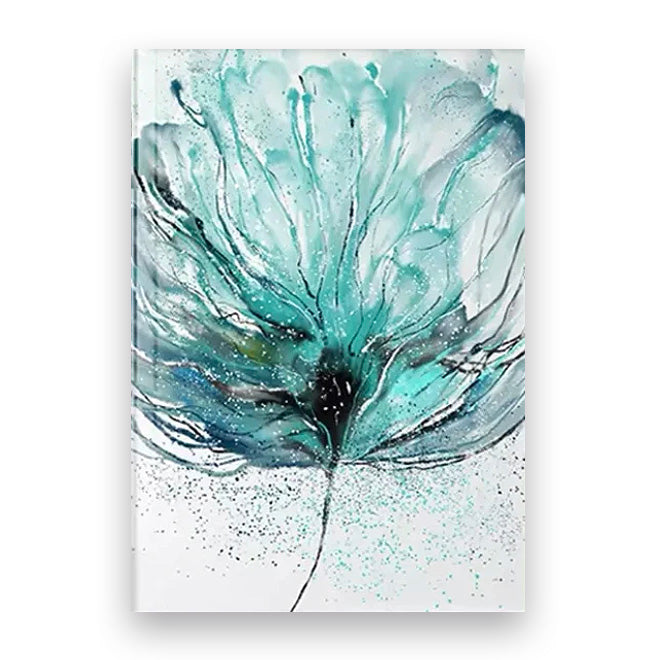 Moderne abstrakte botaniske florale blå gull jade-marmor trykk veggkunst Fine Art lerretstrykk bilder for stue soverom dekorasjon | Skanto
