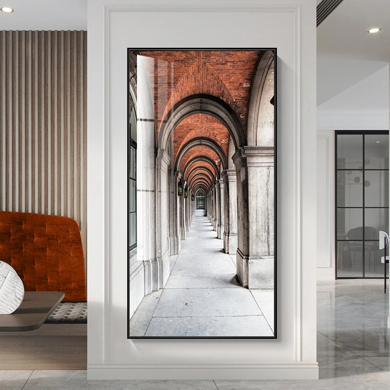 Modern Abstract Minimalist Arch Motifs Architecture Wall Art Fine Art Canvas Prints Pictures for Entry Hall Foyer Living Room Home Office Decor | Skanto
