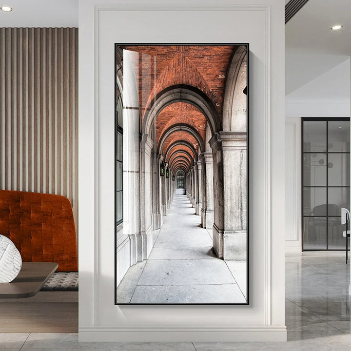 Modern Abstract Minimalist Arch Motifs Architecture Wall Art Fine Art Canvas Prints Pictures for Entry Hall Foyer Living Room Home Office Decor | Skanto