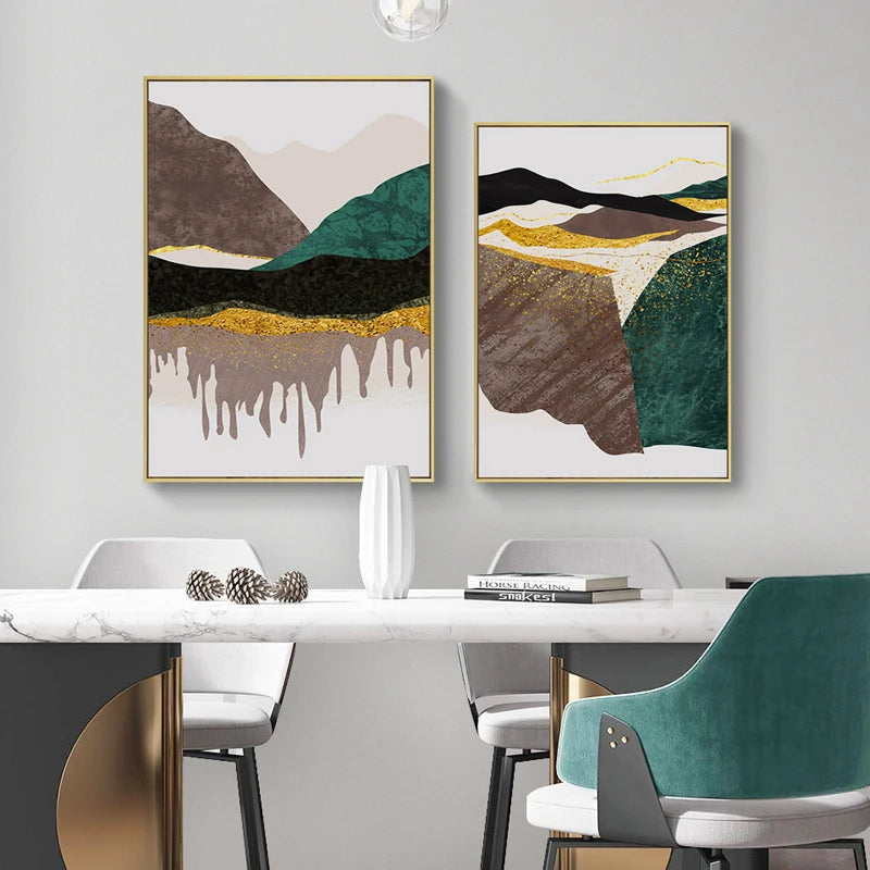 Abstract Mountain Landscape Wall Art Fine Art Canvas Prints Pictures For Modern Apartment Living Room Bedroom Hotel Room Art Decor | Skanto