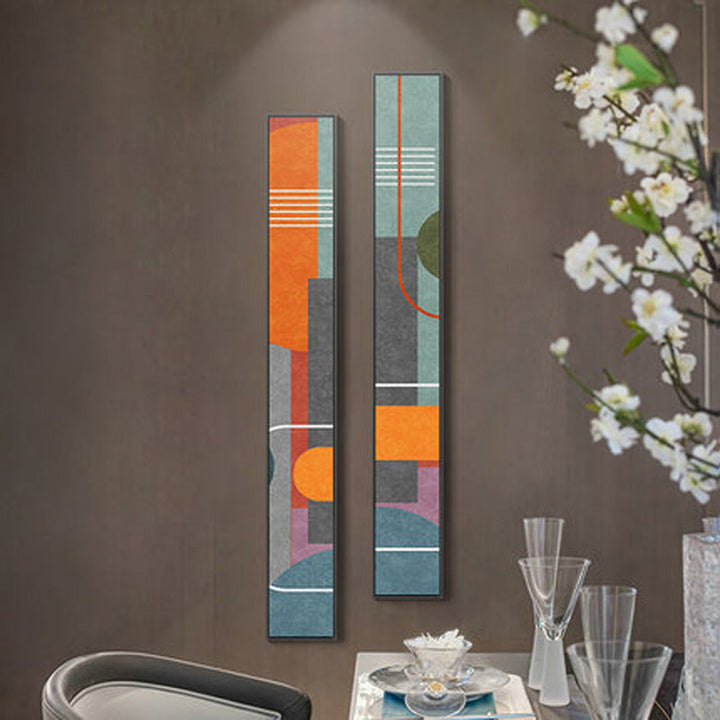 Colorful Tall Abstract Slim Format Wall Art Art Prints Creative Artwork For Modern Living Room Hallway Bedroom Art Decor | Skanto