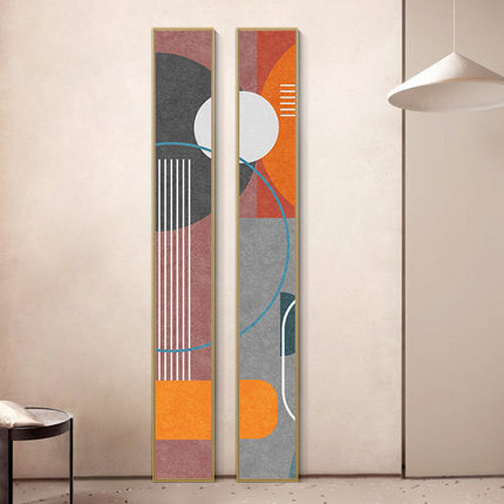 Colorful Tall Abstract Slim Format Wall Art Art Prints Creative Artwork For Modern Living Room Hallway Bedroom Art Decor | Skanto