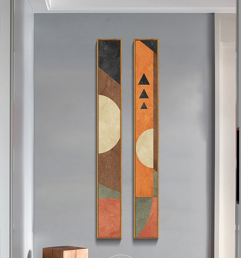 Colorful Tall Abstract Slim Format Wall Art Art Prints Creative Artwork For Modern Living Room Hallway Bedroom Art Decor | Skanto