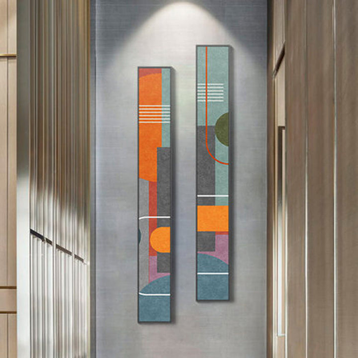Colorful Tall Abstract Slim Format Wall Art Art Prints Creative Artwork For Modern Living Room Hallway Bedroom Art Decor | Skanto